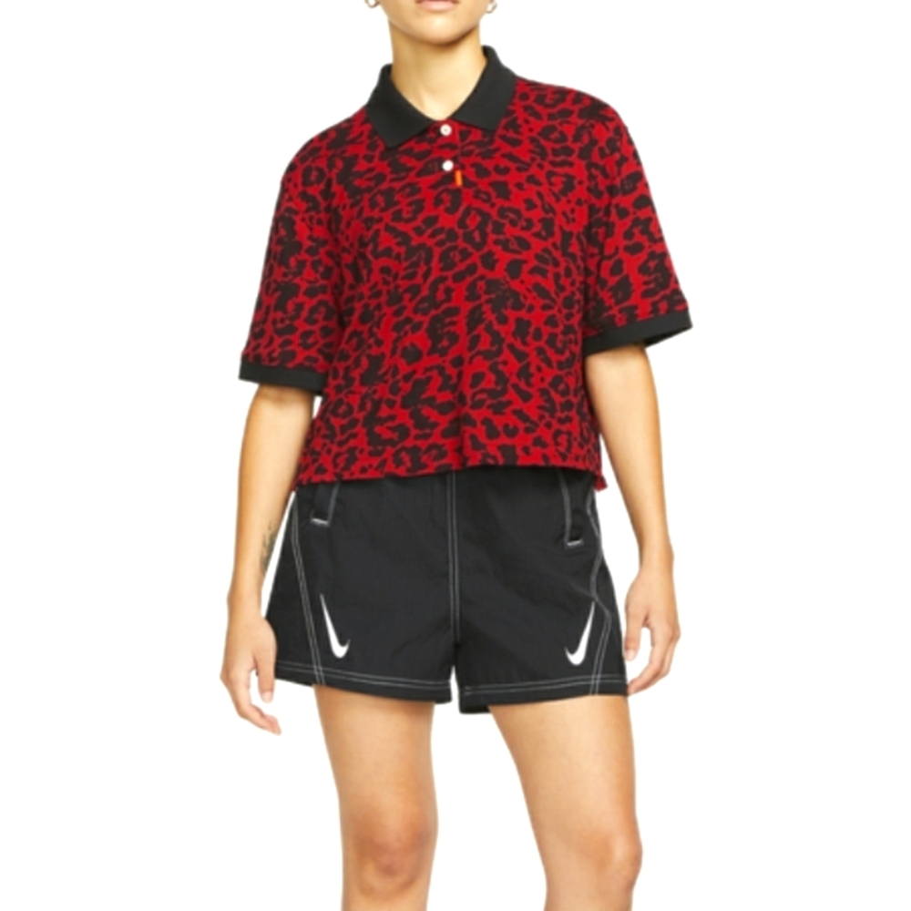 NIKE Short Sleeve Animal Print Women's Polo